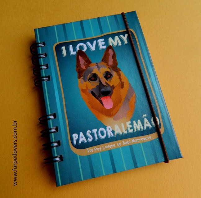 Caderno Pastor Alemão pequeno